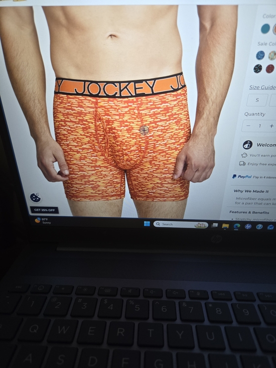 Jockey Other - Jockey Orange Marled Stretch Boxer Briefs with Black Logo Waistband